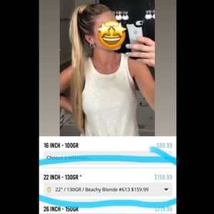 Zala Bleach Blonde Ponytail 22"